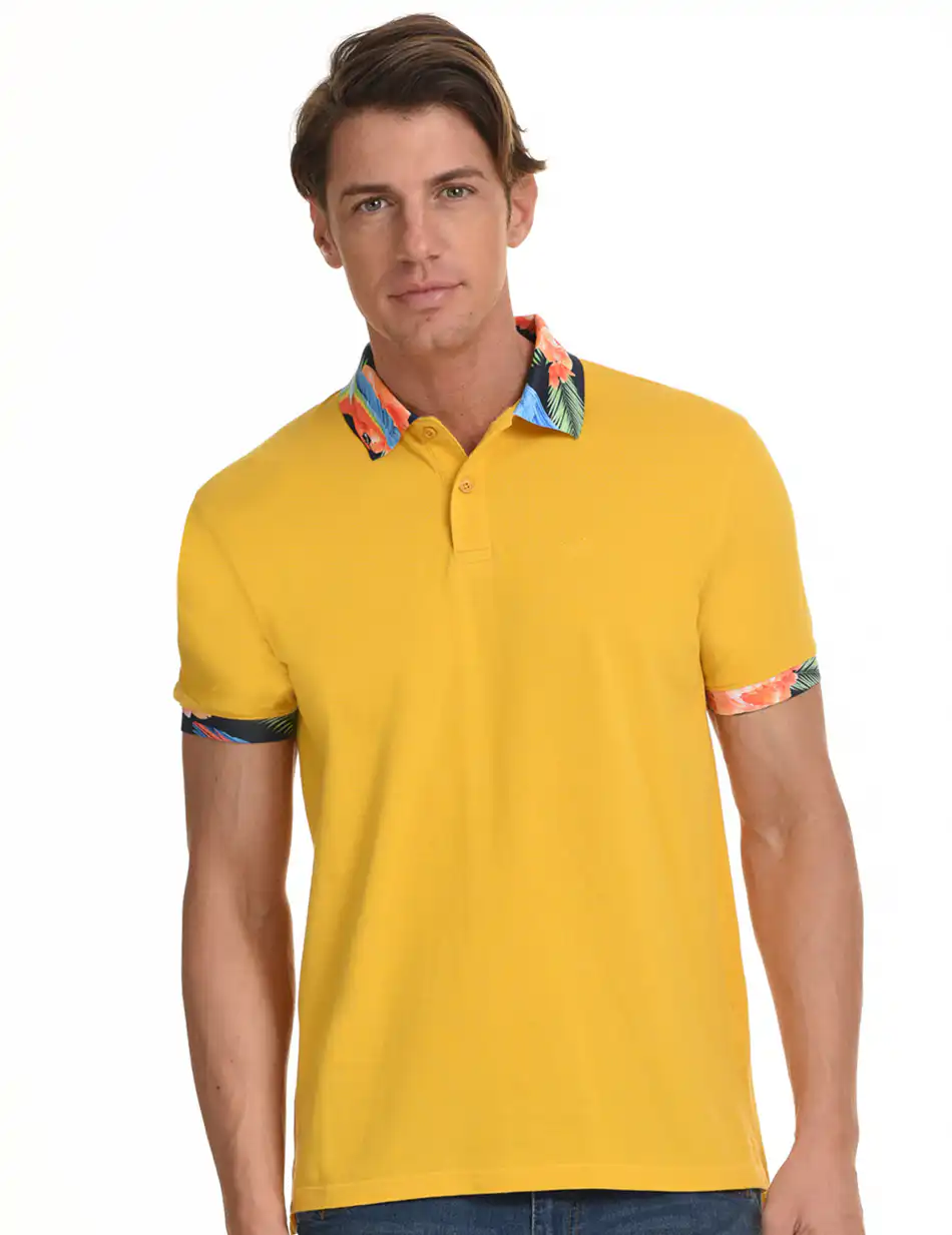 Splendid fashion ανδρικό polo shirt 45-206-009 YELLOW