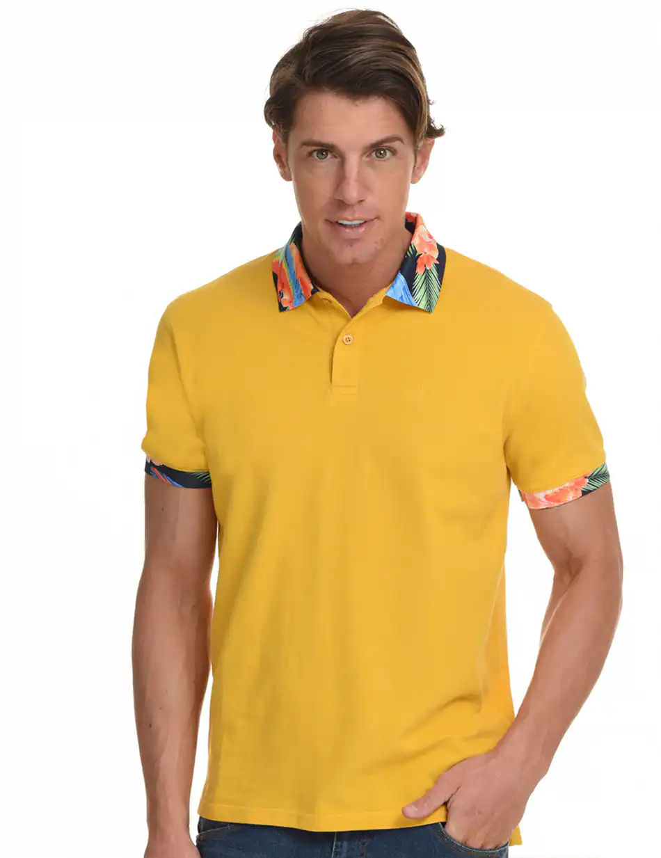 Splendid fashion ανδρικό polo shirt 45-206-009 YELLOW