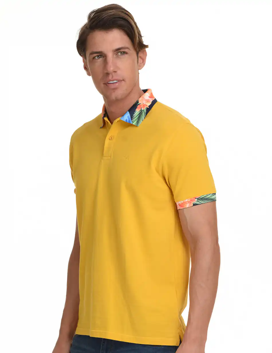 Splendid fashion ανδρικό polo shirt 45-206-009 YELLOW