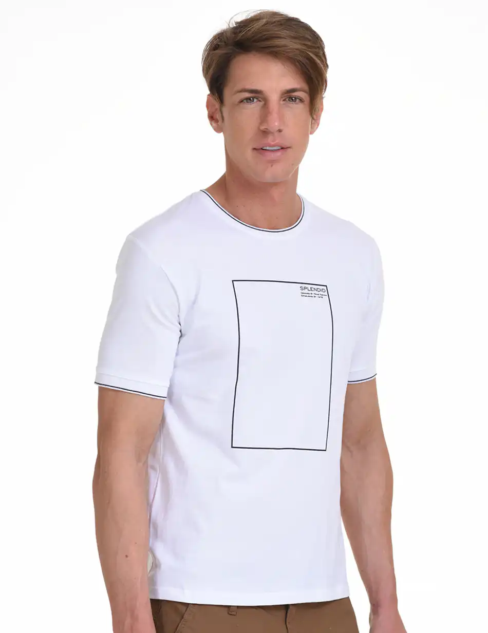 Splendid fashion ανδρικό t-shirt 45-206-029 WHITE