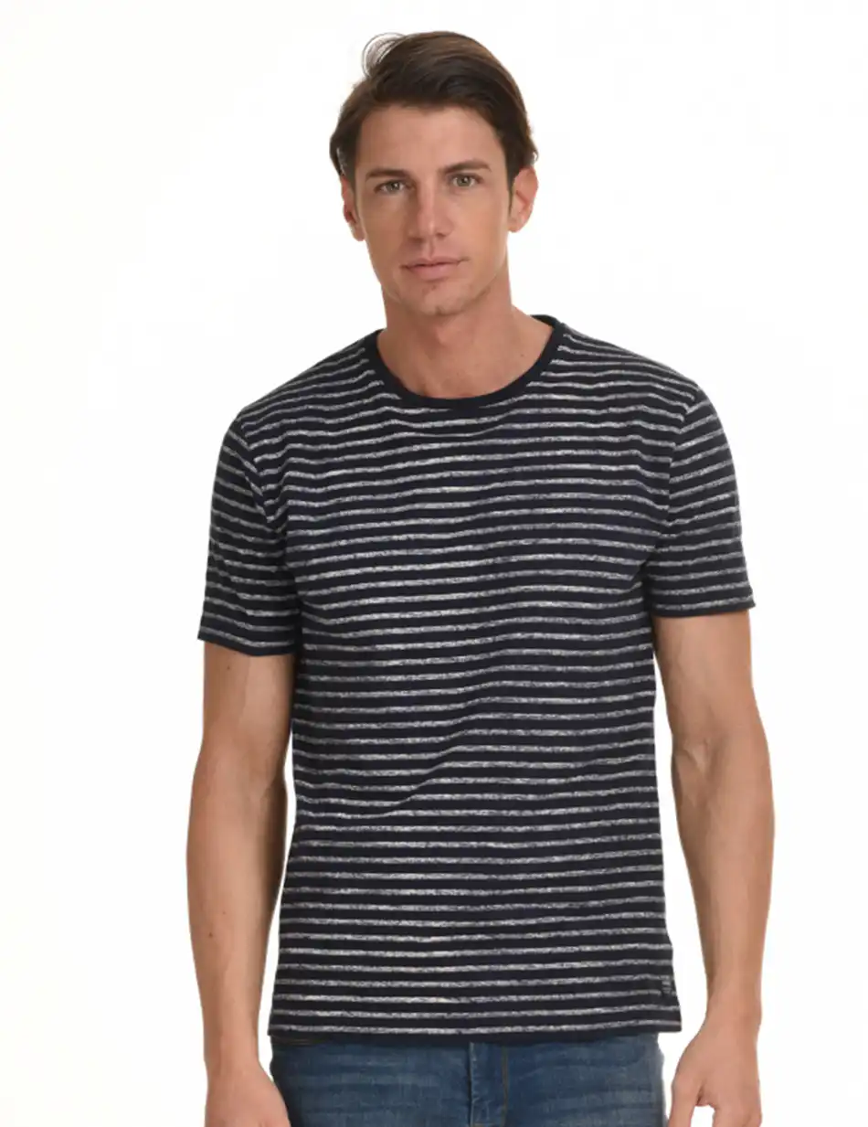 Biston fashion ανδρικό t-shirt 45-206-031 NAVY STRIPED