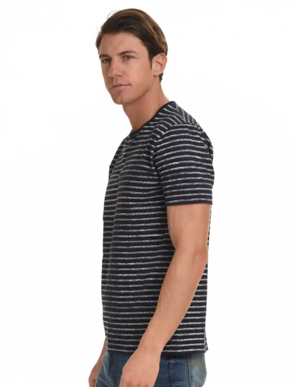 Biston fashion ανδρικό t-shirt 45-206-031 NAVY STRIPED