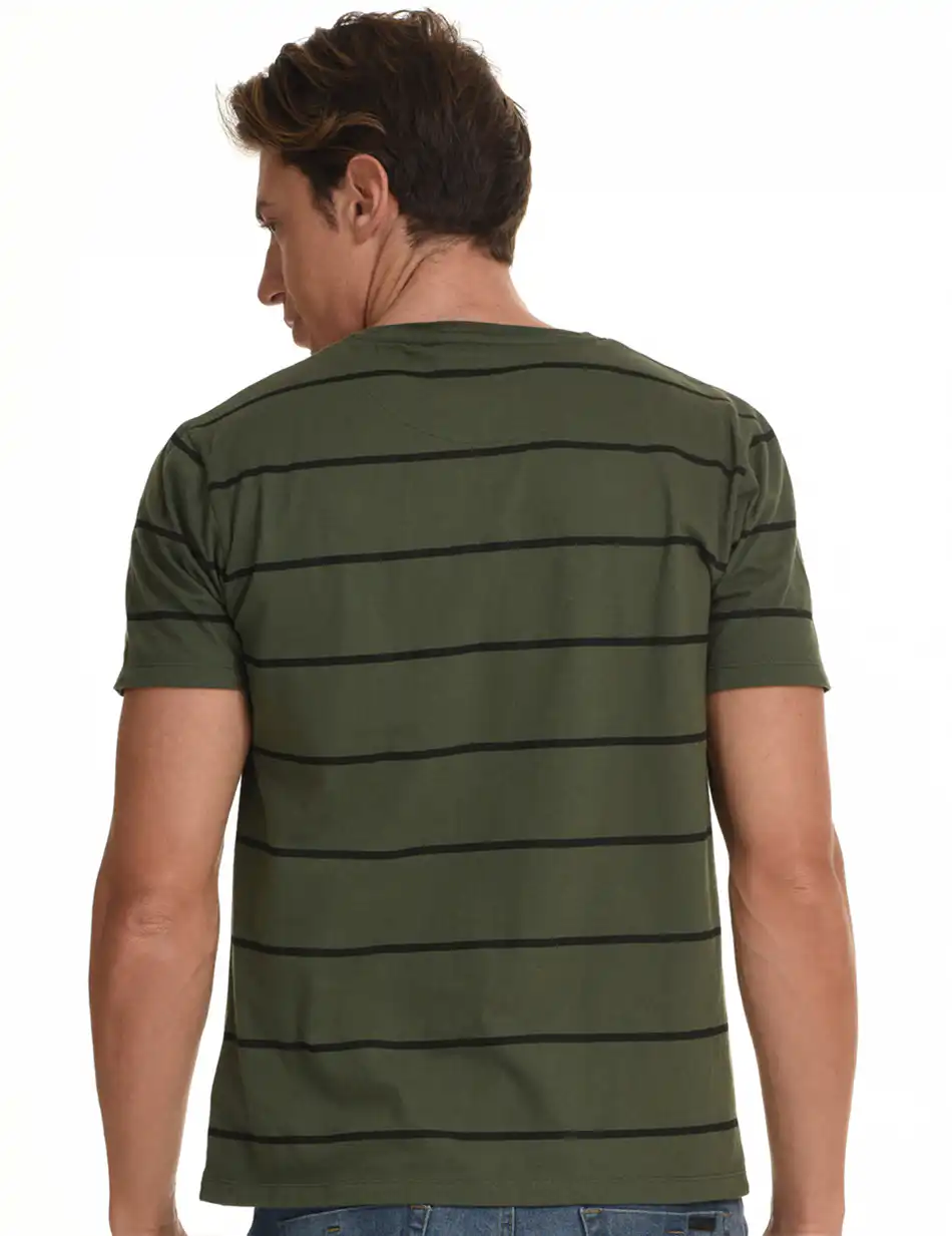 Splendid fashion ανδρικό t-shirt 45-206-032 KHAKI STRIPED