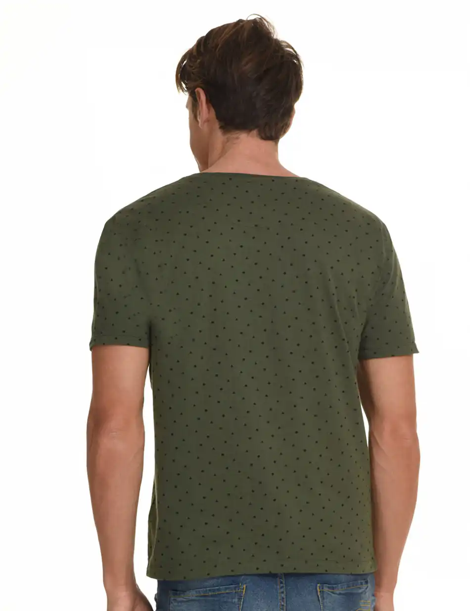Biston fashion ανδρικό t-shirt 45-206-033 KHAKI ALLOVER