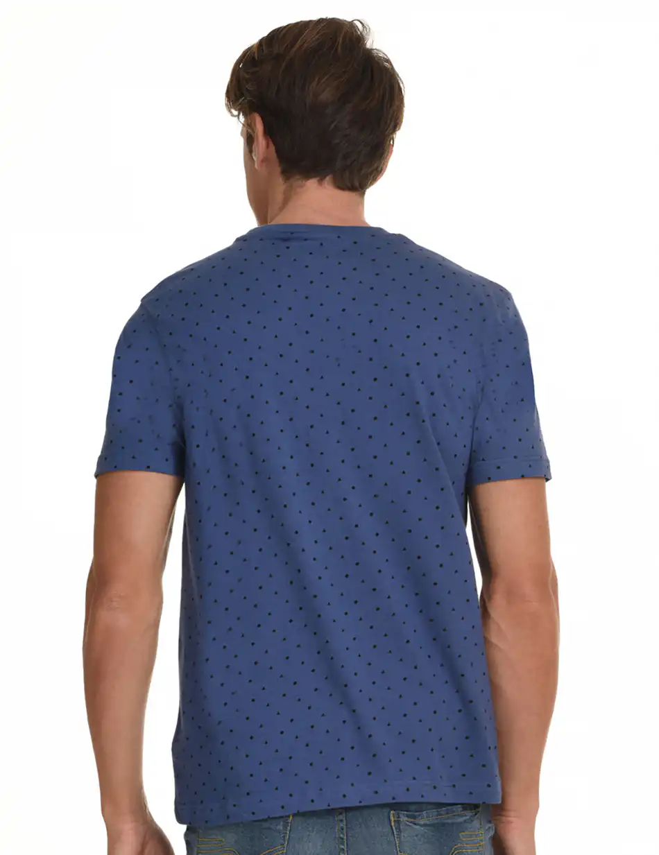 Biston fashion ανδρικό t-shirt 45-206-033 INDIGO ALLOVER