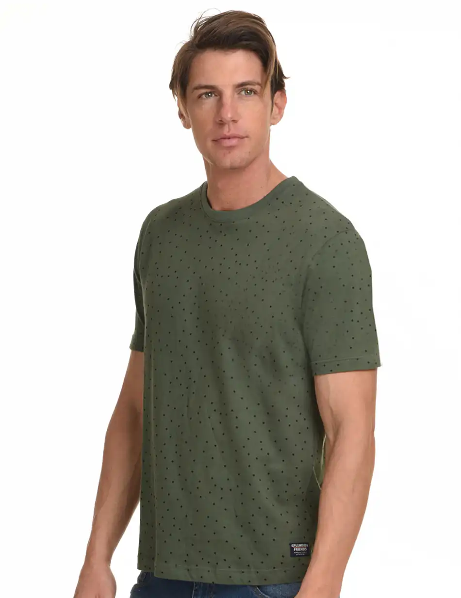 Splendid fashion ανδρικό t-shirt 45-206-035 KHAKI ALLOVER
