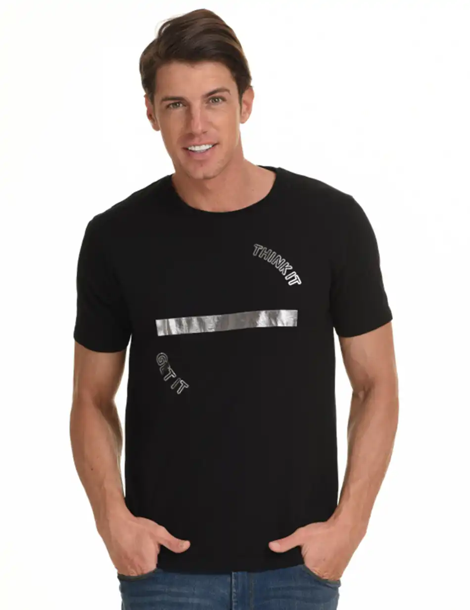 Biston fashion ανδρικό t-shirt 45-206-066 BLACK