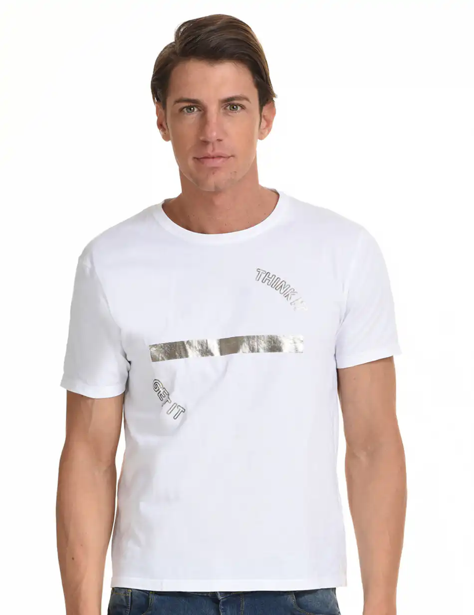 Biston fashion ανδρικό t-shirt 45-206-066 WHITE