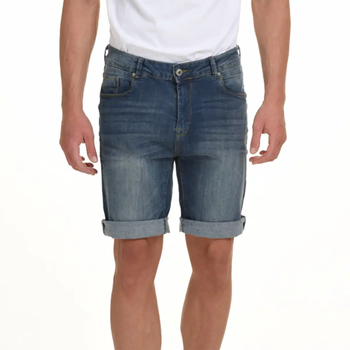 Biston fashion ανδρική βερμούδα jean 45-221-033 MID WASH