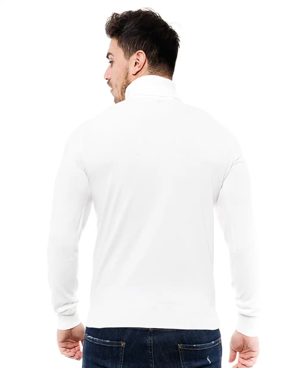 Smart fashion ανδρική πλεχτή μπλούζα 46-206-015 OFF WHITE