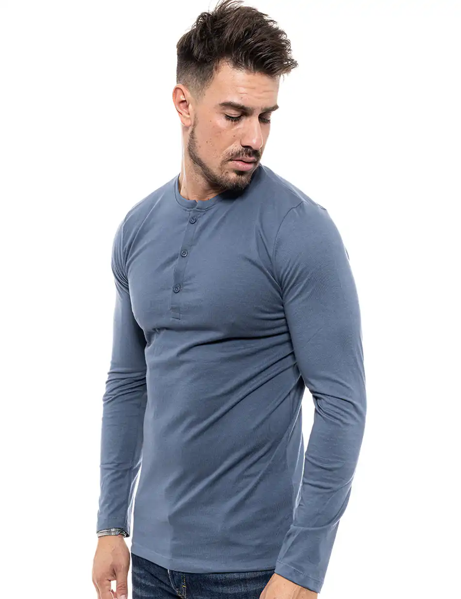 Biston fashion ανδρική μπλούζα 46-206-030 INDIGO