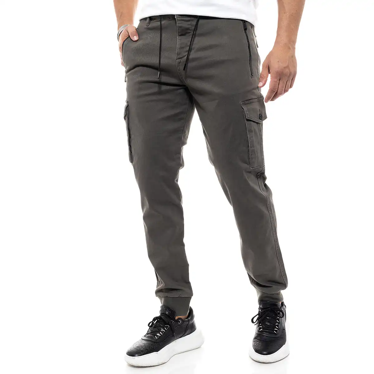 Splendid fashion ανδρικό παντελόνι cargo 46-241-013 DK GREEN