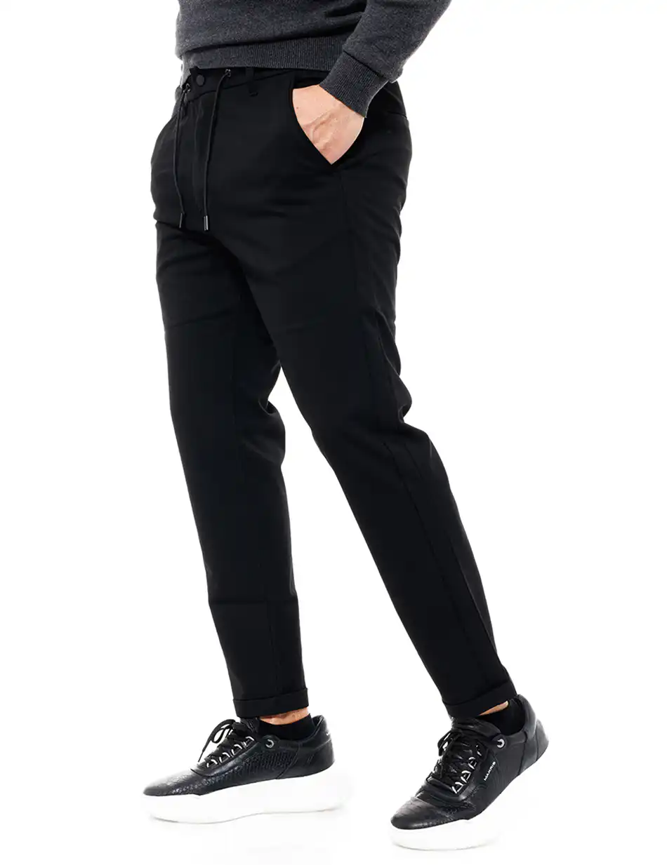 Biston fashion ανδρικό παντελόνι chinos 46-241-014 BLACK