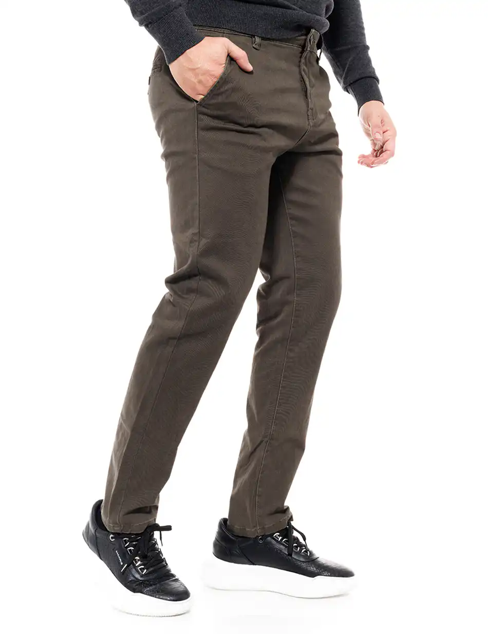 Biston fashion ανδρικό παντελόνι chinos 46-241-015 GREEN