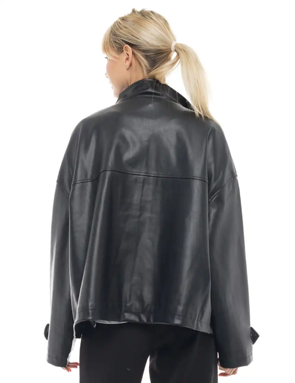 Biston fashion γυναικείο κοντό πανωφόρι 47-101-007 BLACK