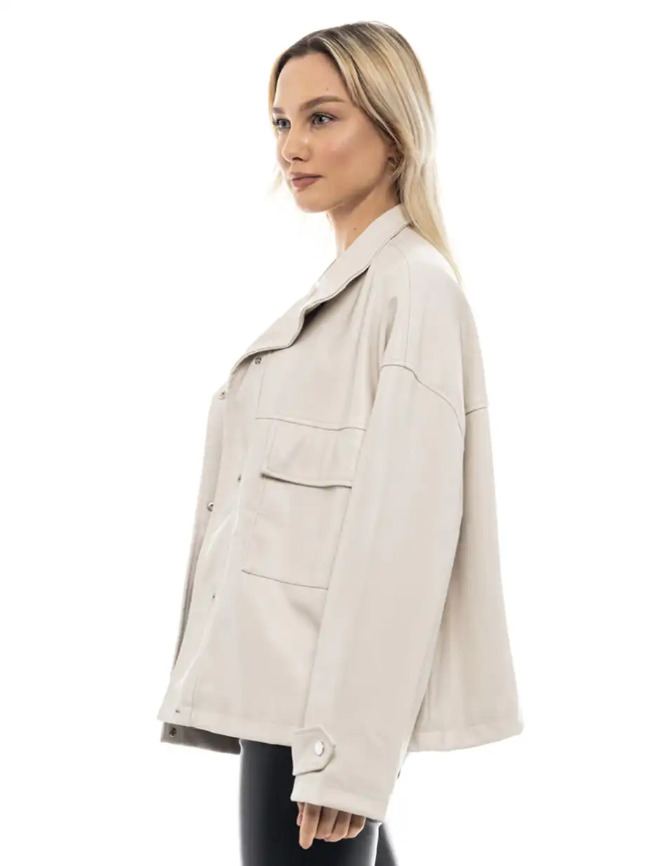 Biston fashion γυναικείο κοντό πανωφόρι 47-101-007 SAND