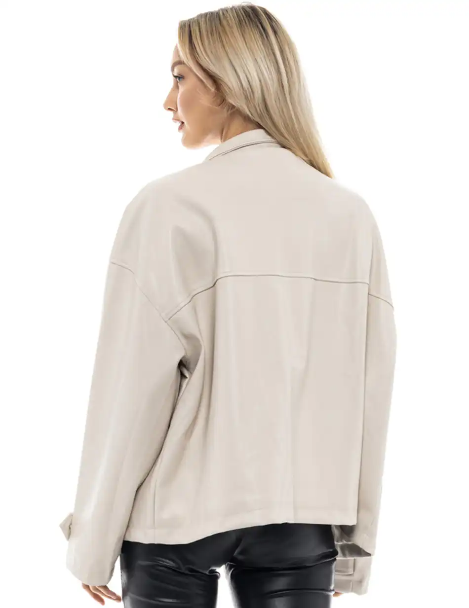 Biston fashion γυναικείο κοντό πανωφόρι 47-101-007 SAND