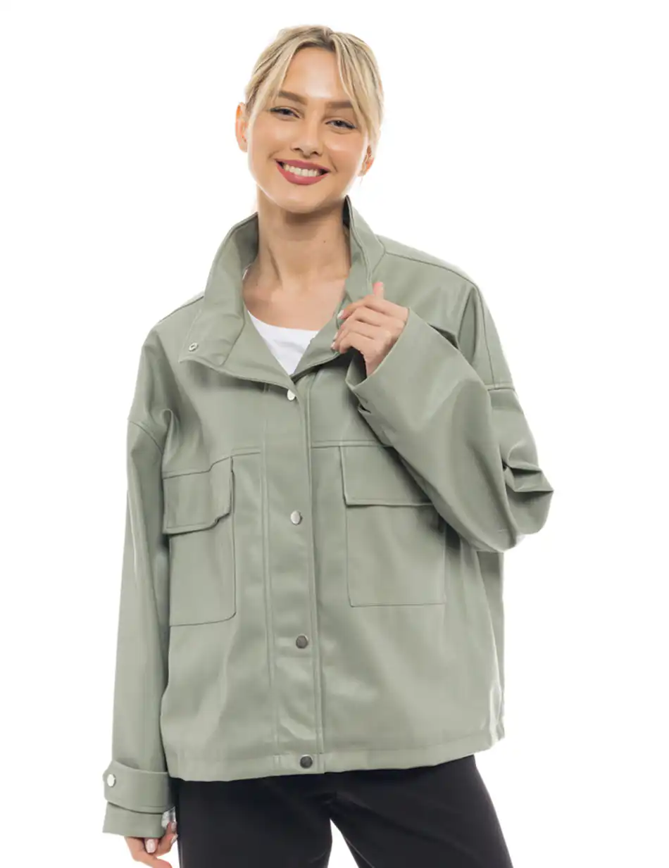 Biston fashion γυναικείο κοντό πανωφόρι 47-101-007 MINT