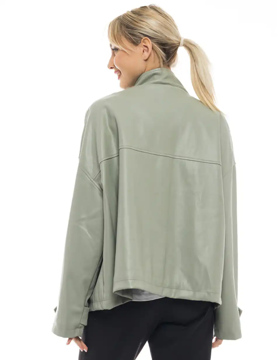 Biston fashion γυναικείο κοντό πανωφόρι 47-101-007 MINT