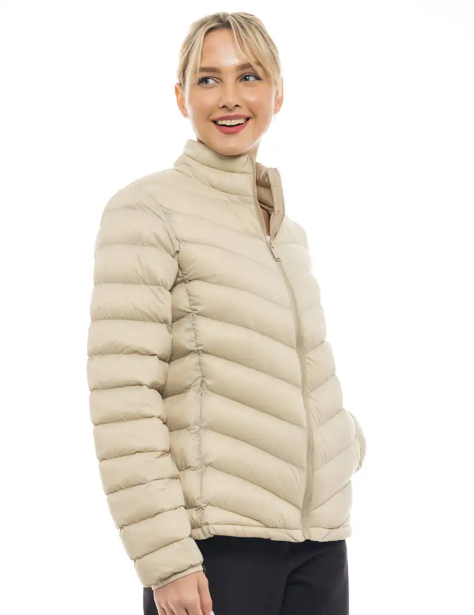 Biston fashion γυναικείο ultra light πανωφόρι 47-101-009 LT BEIGE