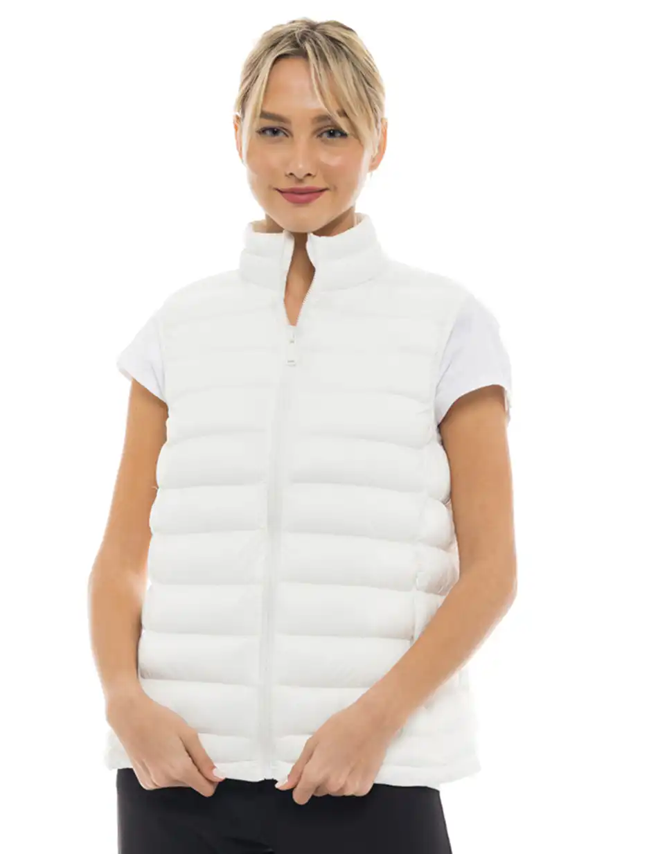 Splendid fashion γυναικείο ultra light γιλέκο 47-102-001C WHITE