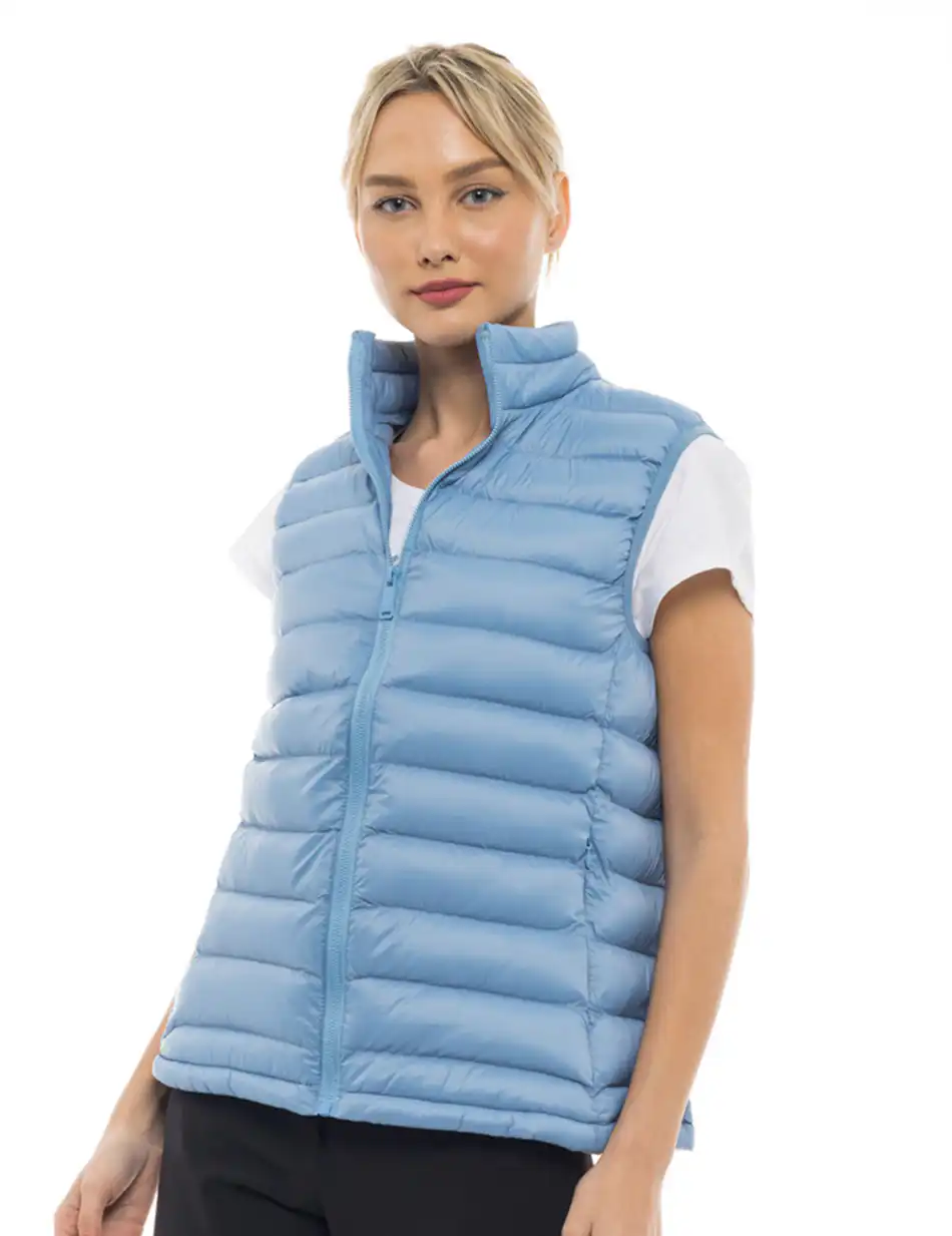 Splendid fashion γυναικείο ultra light γιλέκο 47-102-001C SKY BLUE