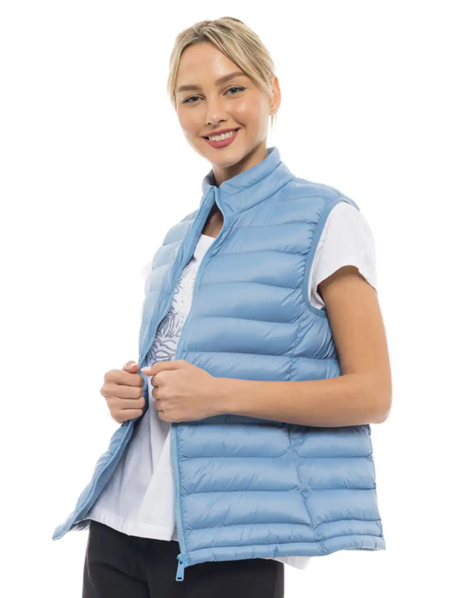 Splendid fashion γυναικείο ultra light γιλέκο 47-102-001C SKY BLUE