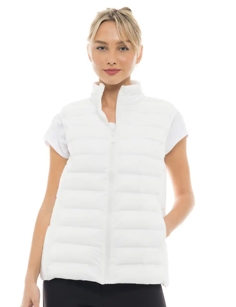 Biston fashion γυναικείο ultra light γιλέκο 47-102-002 WHITE