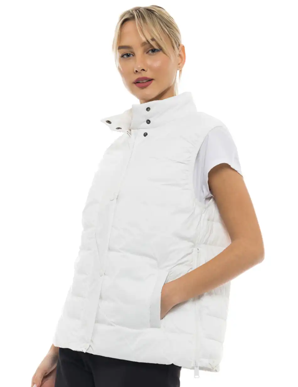 Biston fashion γυναικείο ultra light γιλέκο 47-102-004 WHITE