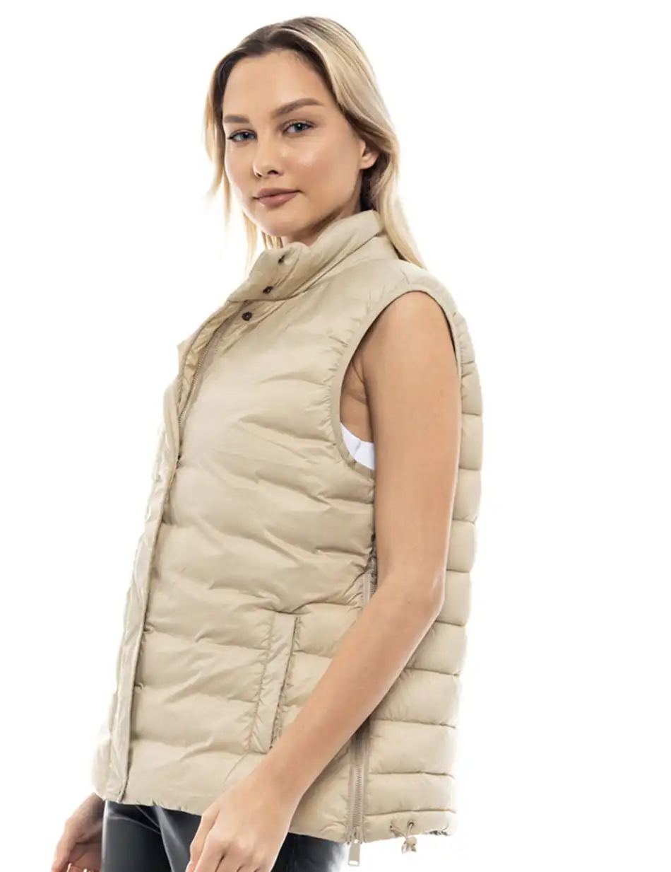 Biston fashion γυναικείο ultra light γιλέκο 47-102-004 LT BEIGE
