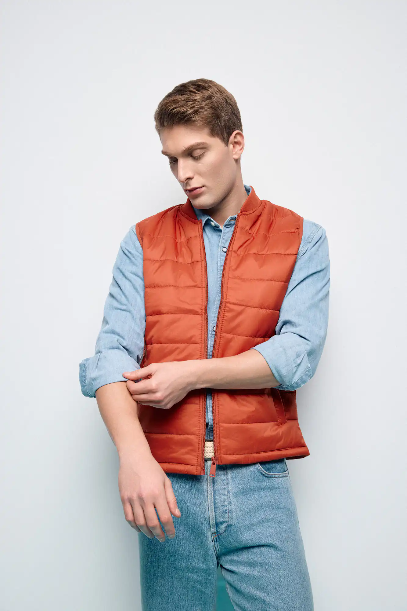 Splendid fashion ανδρικό ultra light γιλέκο 47-202-003 RUSTY RED