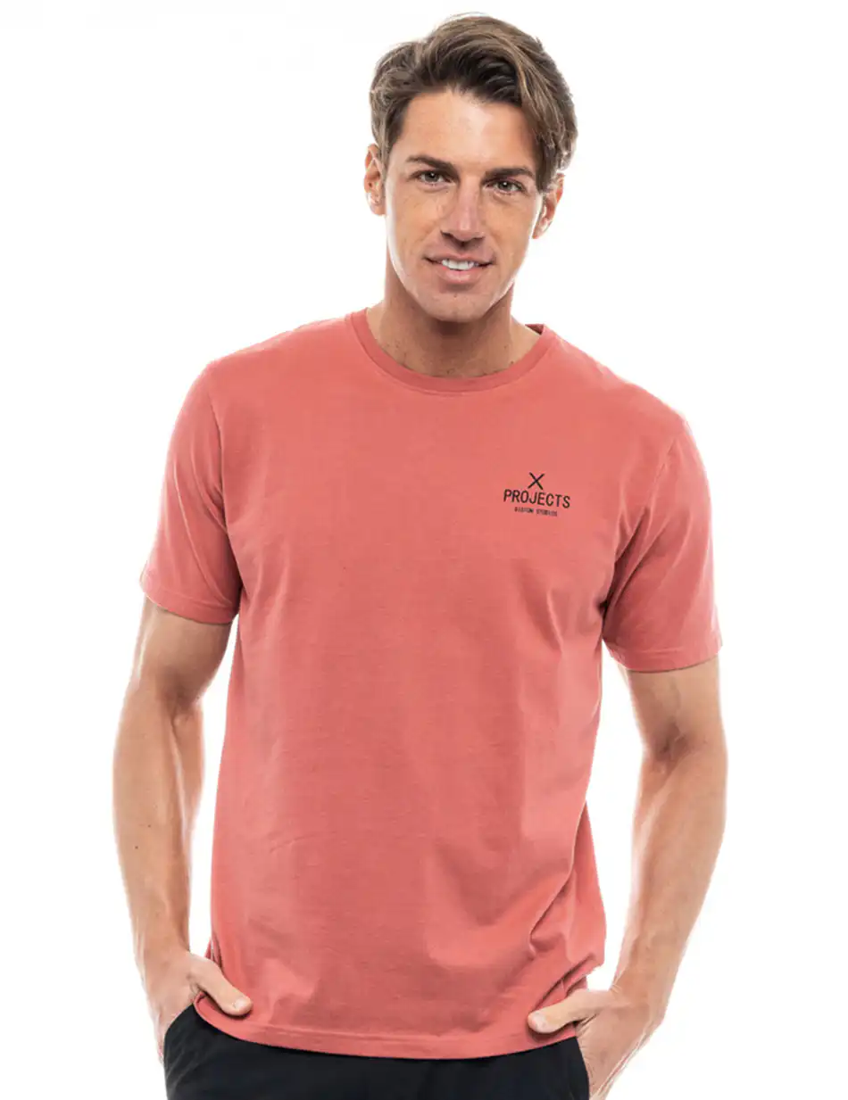 Biston fashion ανδρικό t-shirt 47-206-001 RUSTY RED