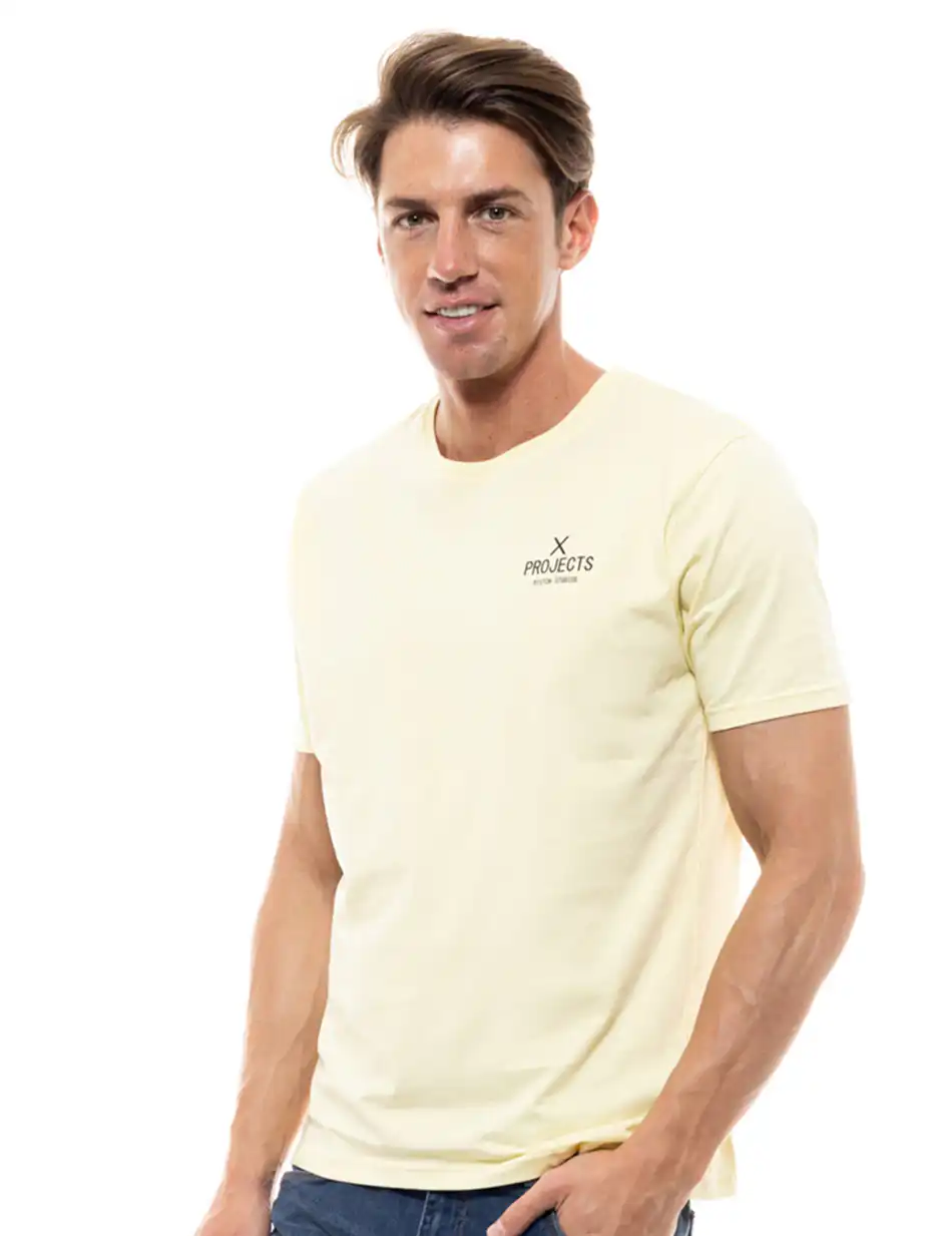 Biston fashion ανδρικό t-shirt 47-206-001 YELLOW