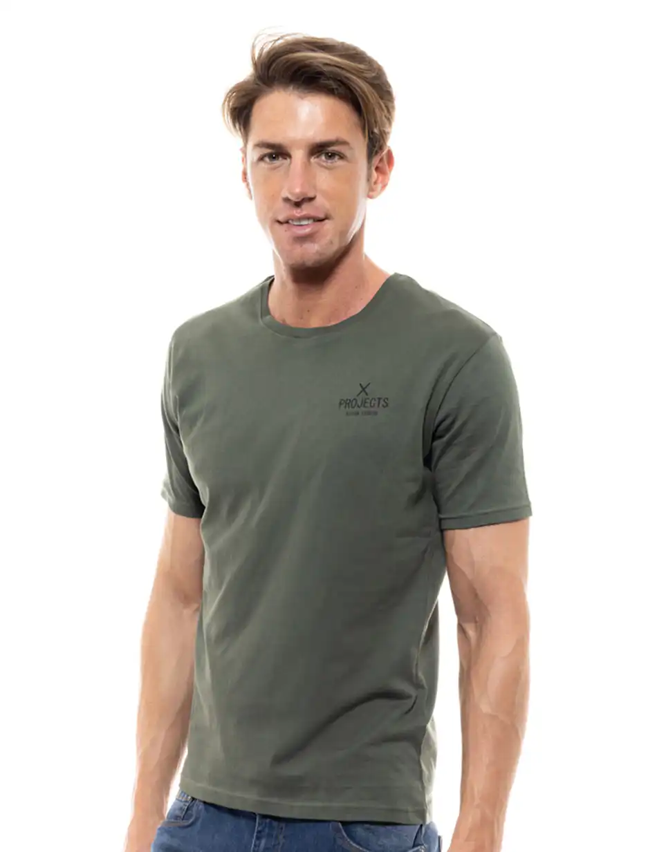 Biston fashion ανδρικό t-shirt 47-206-001 KHAKI
