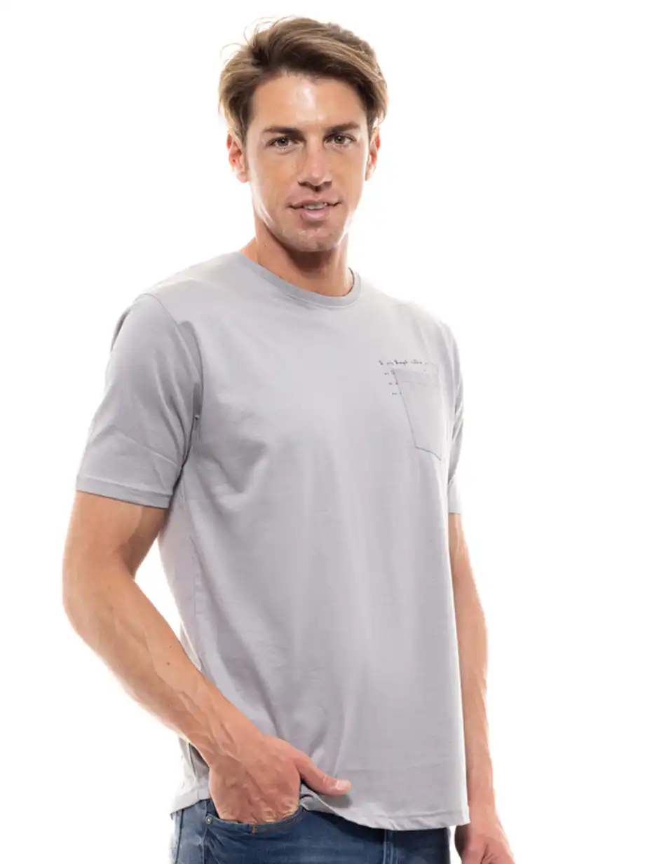 Biston fashion ανδρικό t-shirt 47-206-002 LT GREY