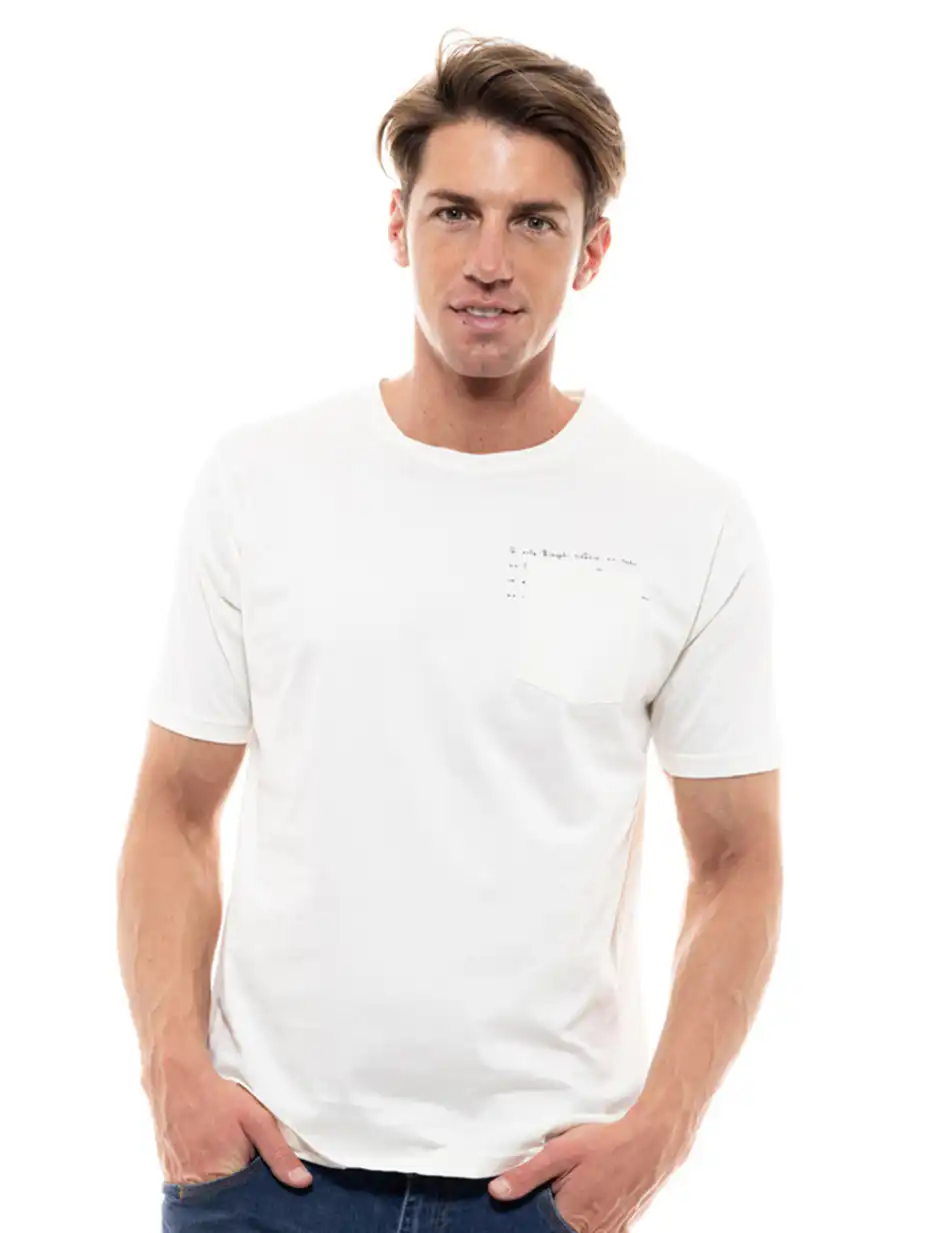 Biston fashion ανδρικό t-shirt 47-206-002 OFF WHITE