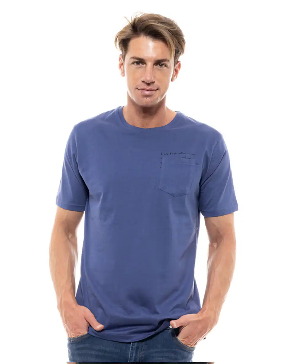 Biston fashion ανδρικό t-shirt 47-206-002 INDIGO