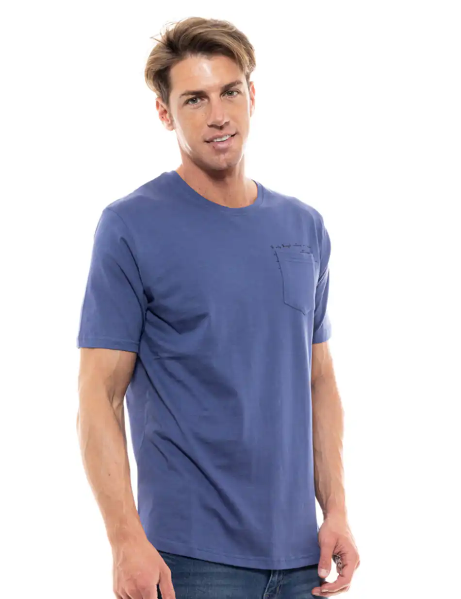 Biston fashion ανδρικό t-shirt 47-206-002 INDIGO