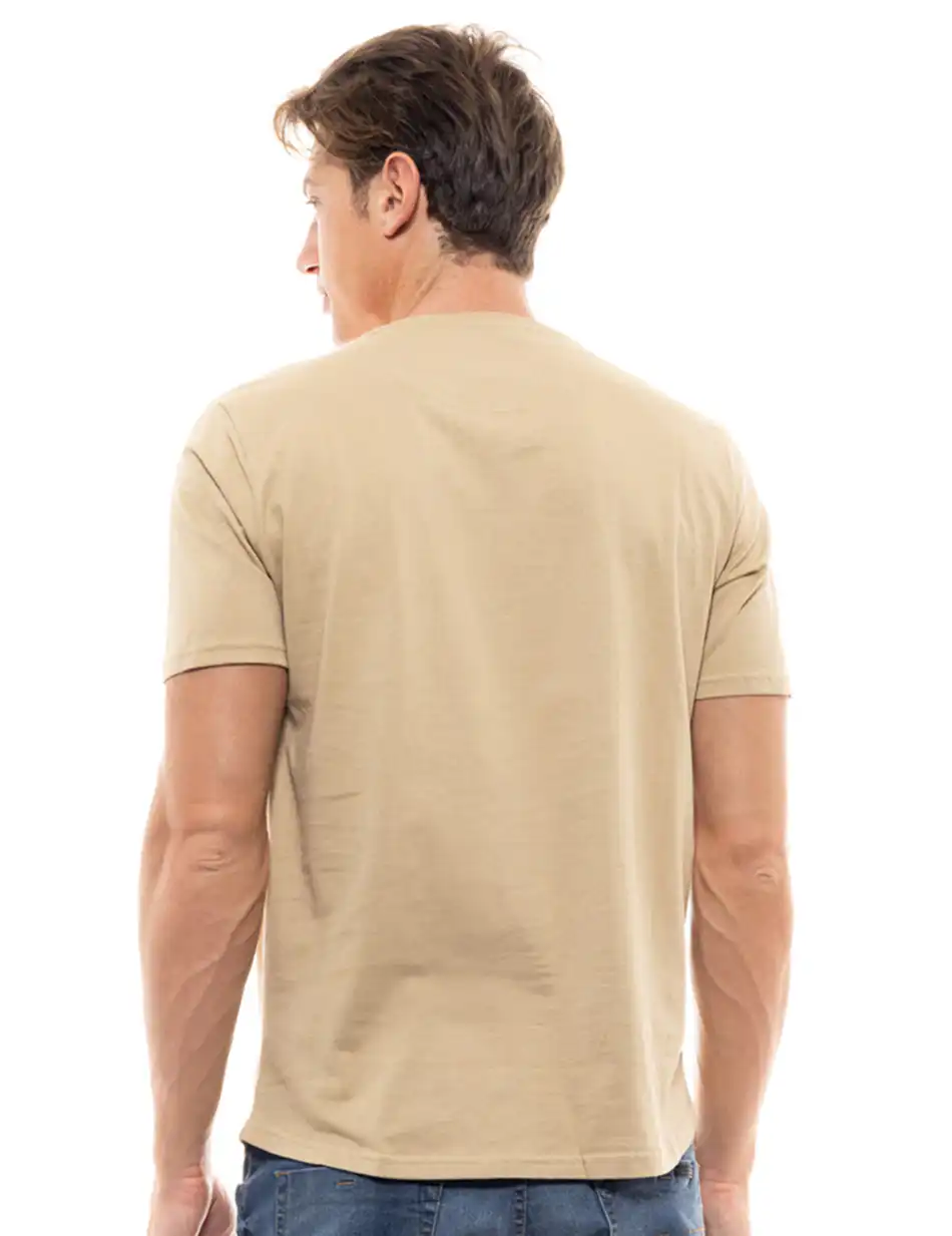 Biston fashion ανδρικό t-shirt 47-206-002 DK BEIGE