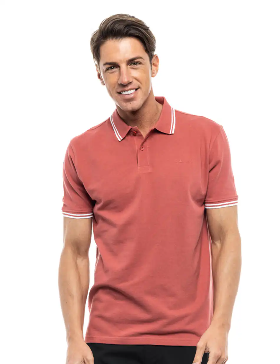 Splendid fashion ανδρικό polo shirt 47-206-006 RUSTY RED