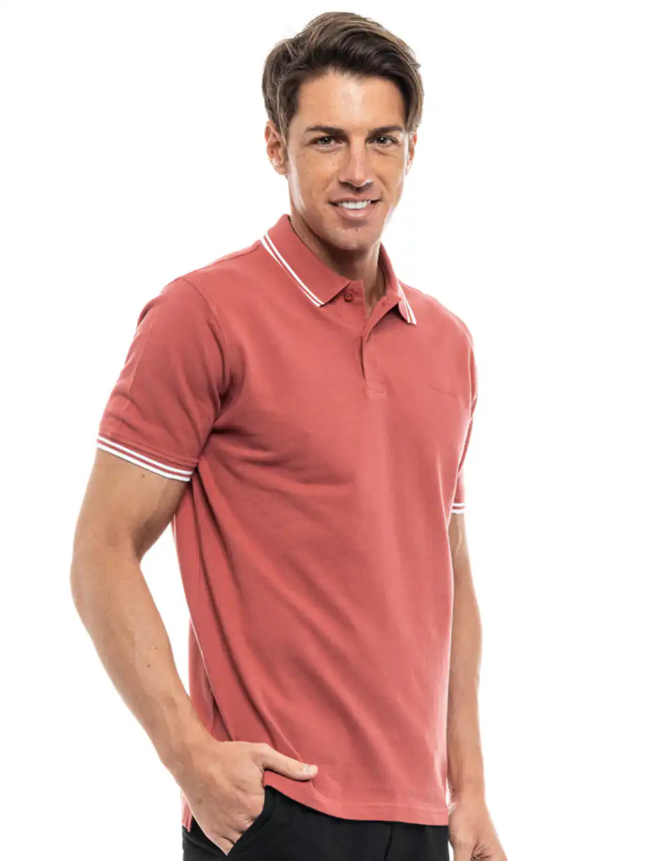 Splendid fashion ανδρικό polo shirt 47-206-006 RUSTY RED