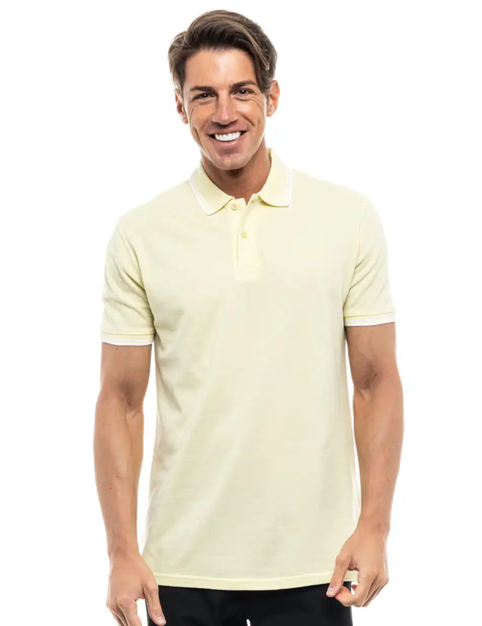 Splendid fashion ανδρικό polo shirt 47-206-006 YELLOW