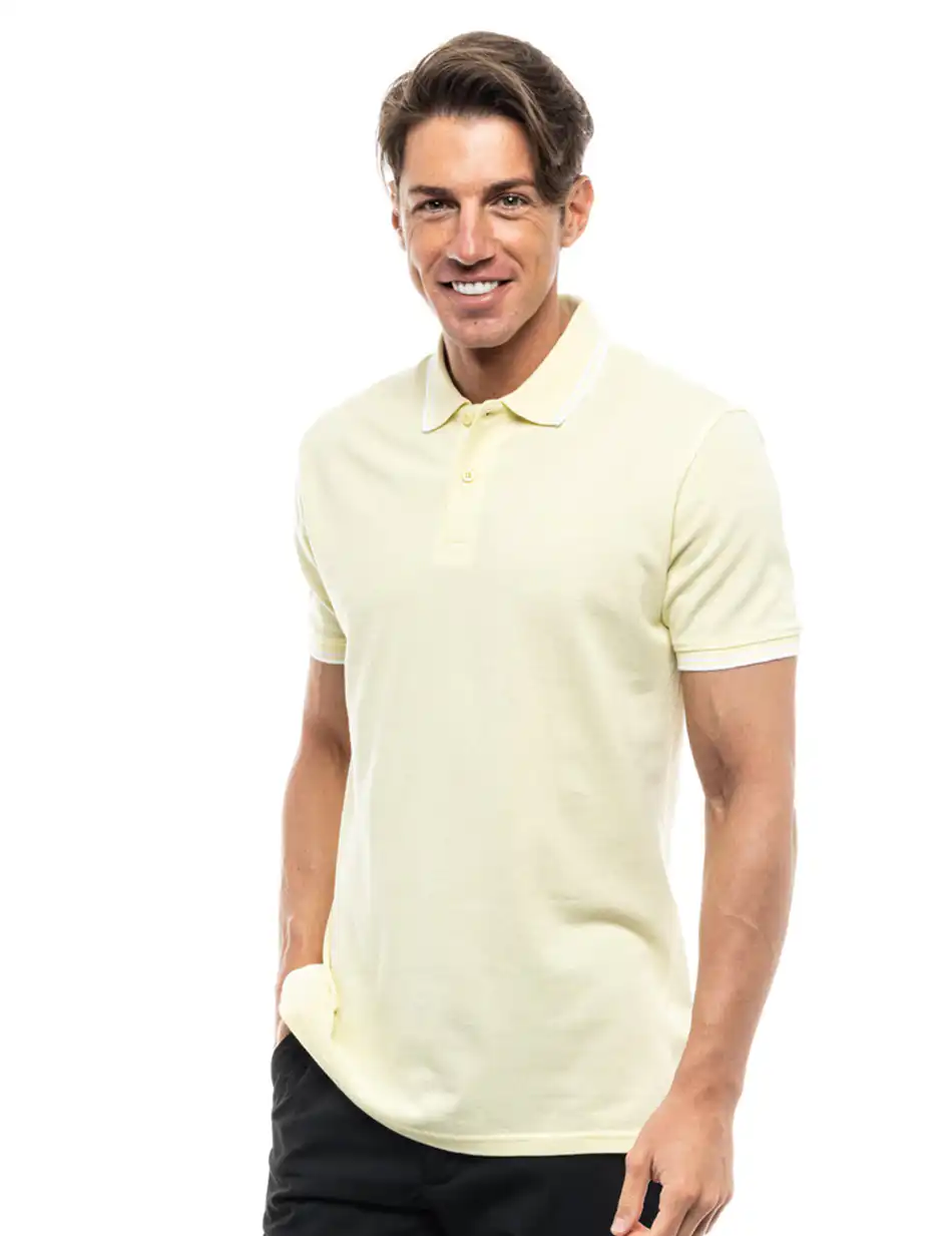 Splendid fashion ανδρικό polo shirt 47-206-006 YELLOW