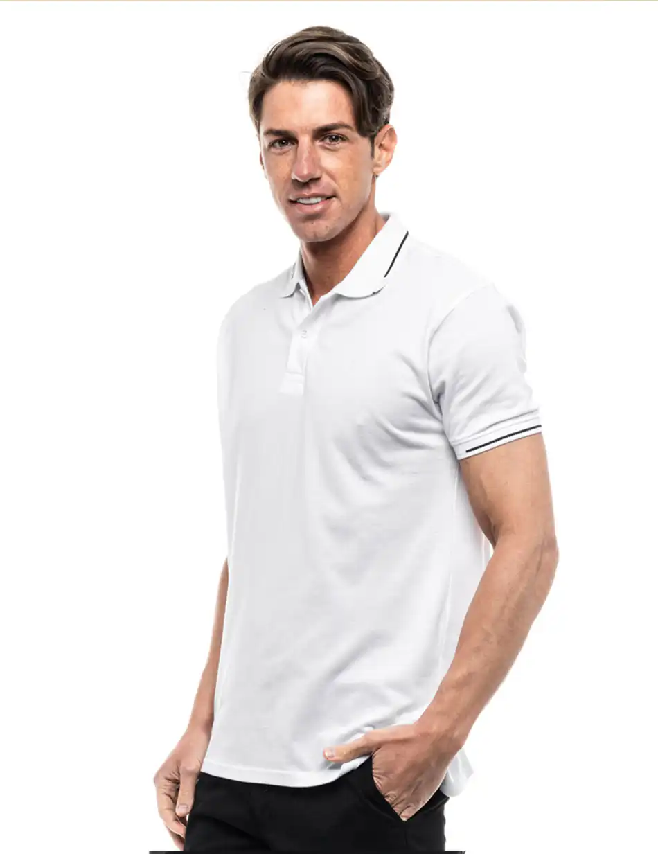 Biston fashion ανδρικό polo shirt 47-206-009 WHITE