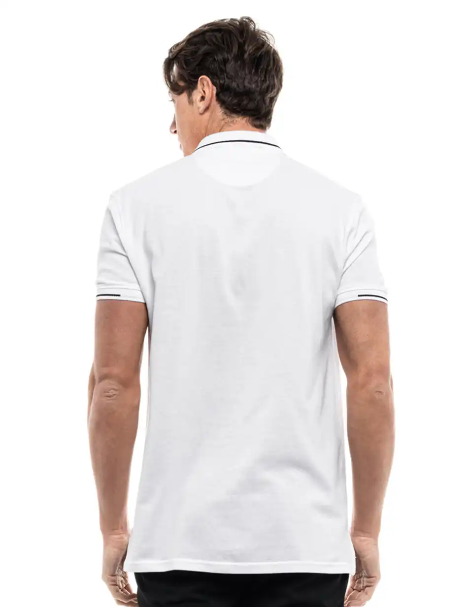 Biston fashion ανδρικό polo shirt 47-206-009 WHITE