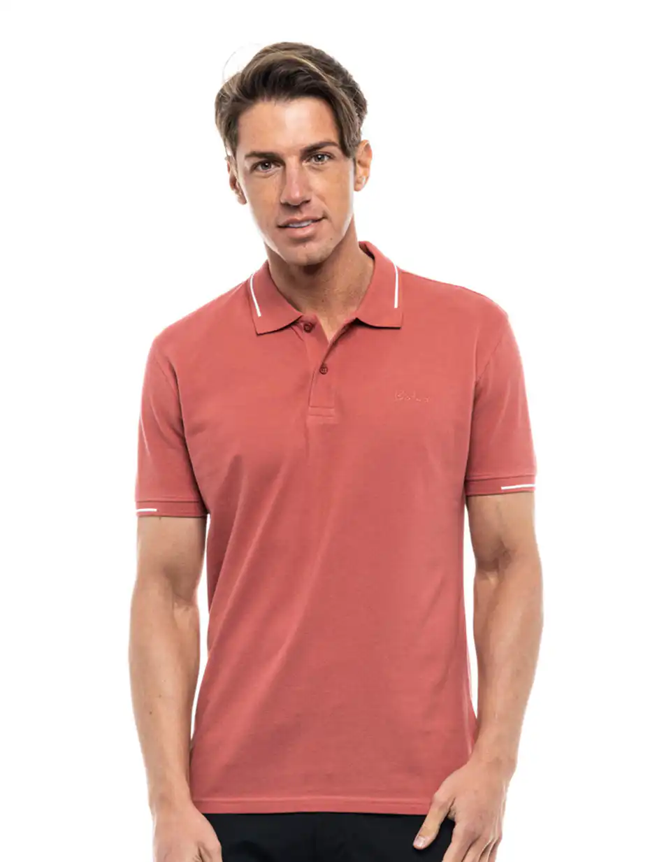 Biston fashion ανδρικό polo shirt 47-206-009 RUSTY RED