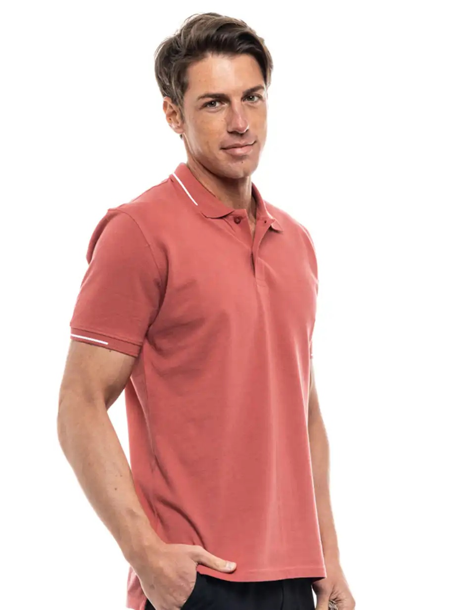Biston fashion ανδρικό polo shirt 47-206-009 RUSTY RED