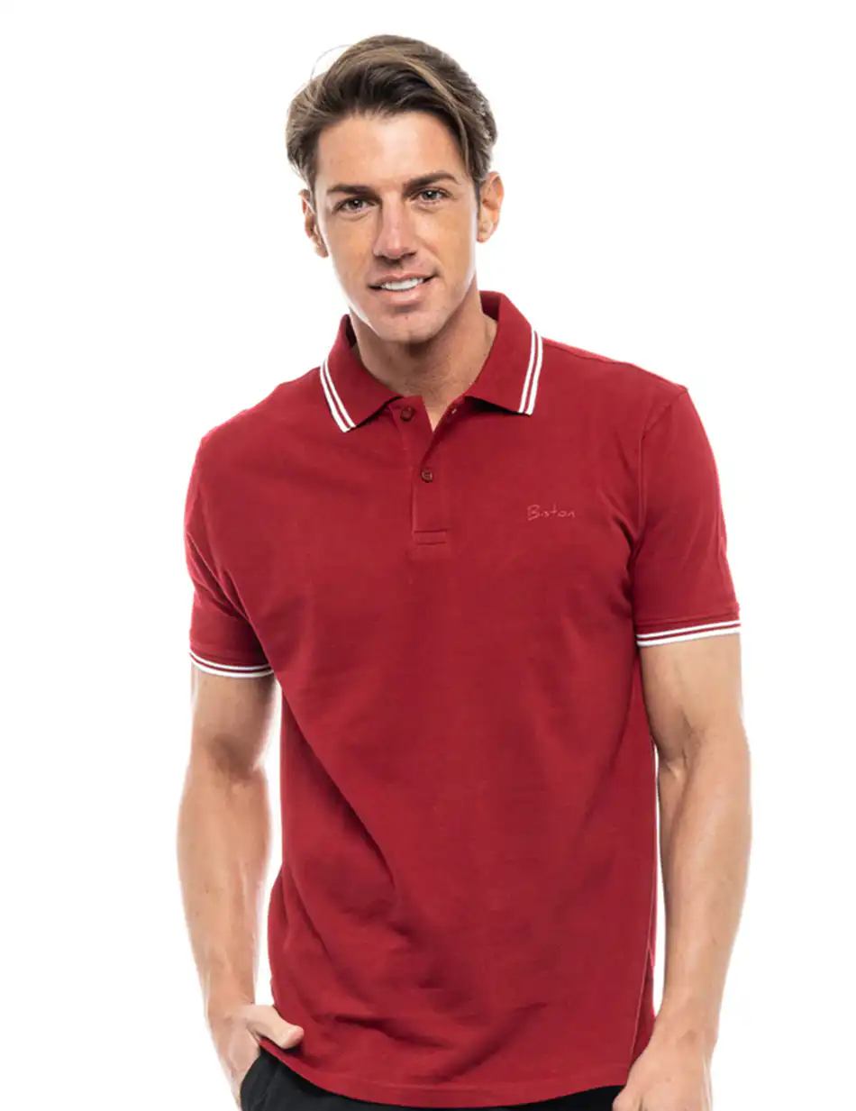 Biston fashion ανδρικό polo shirt 47-206-010 RED