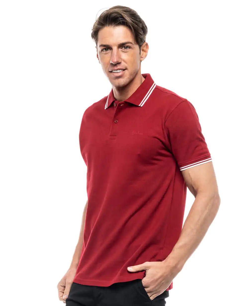 Biston fashion ανδρικό polo shirt 47-206-010 RED