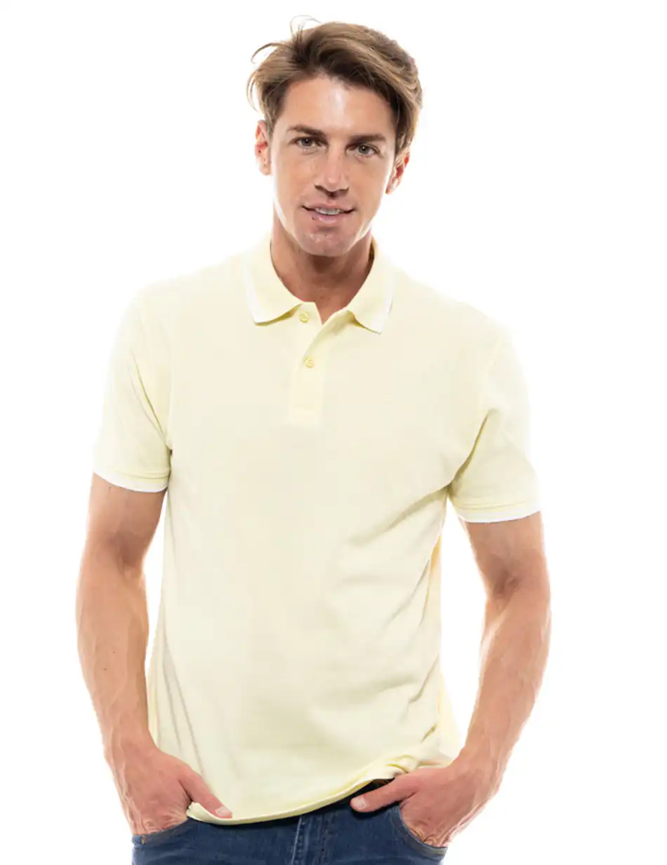 Biston fashion ανδρικό polo shirt 47-206-010 YELLOW